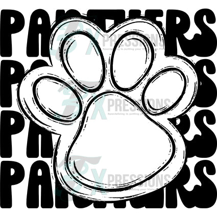 how to draw a panther paw