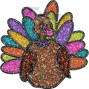Faux Glitter Turkey