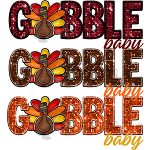 Glitter Gobble Baby Thanksgiving