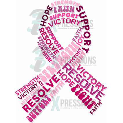 Breast Cancer Awareness Ribbon, Words