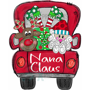 Personalized Red Santa Christmas Truck