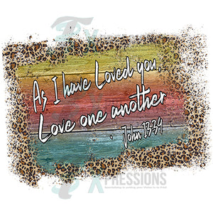Love one Another Leopard background