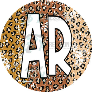 AR Leopard Circle Distressed