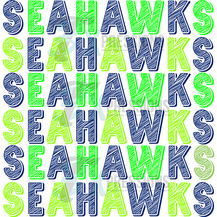 Seahwk Pattern Green Seahawk Pattern