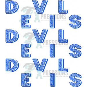 Devils blue and White