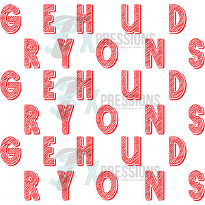 Greyhounds red and white