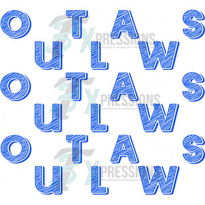 Outlaws Blue and White