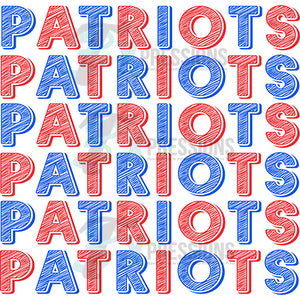 Patriots red and blue