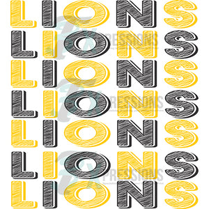 Lions black and gold