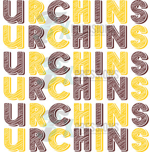 Urchins brown and gold