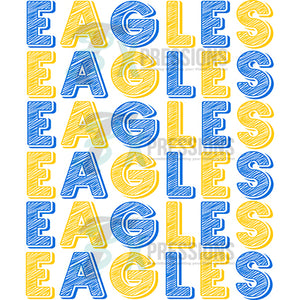 Eagles blue and gold