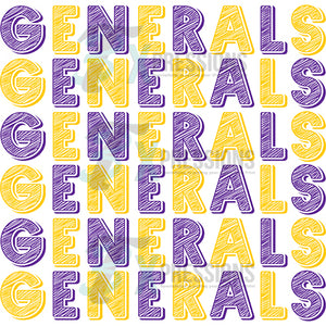 Generals purple and gold
