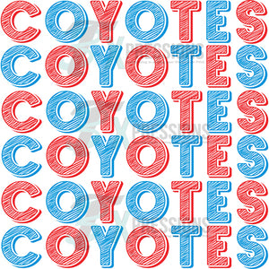 Coyotes Red and Blue