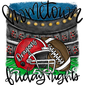 Personalized Red helmet hometown friday nights