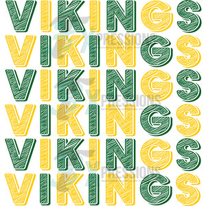 Vikings green and yellow