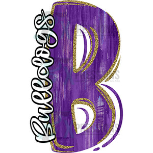 Personalized Purple handpainted letter