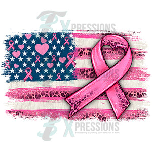 Breast Cancer American Flag