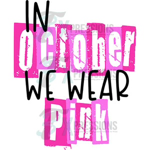 October we wear pink