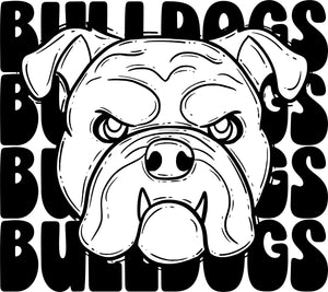 Stacked Mascots Bulldogs
