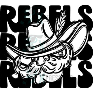 Stacked Mascots REBELS