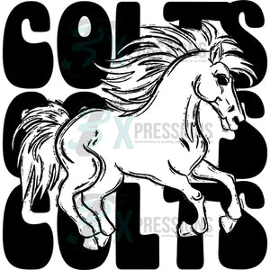 Stacked Mascots Colts