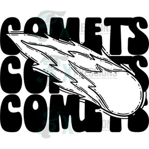 Stacked Mascots Comets