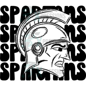 Stacked Mascots Spartans
