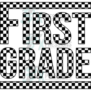 First grade checkered