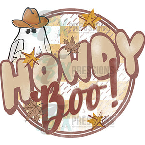 Howdy Boo Ghost Cowboy Checkered