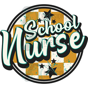 School Nurse Checked Circle