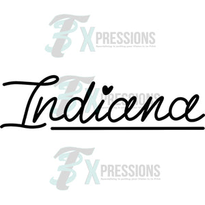 Hand Lettered Indiana