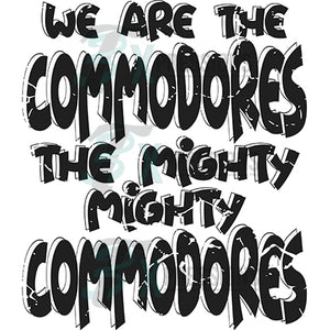 We are the Commodores Distressed Black  White