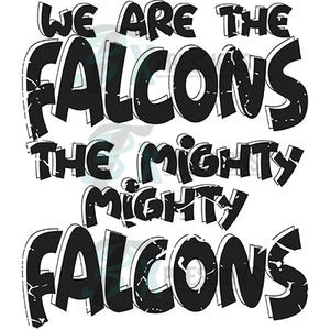 We are the Falcons Distressed Black White
