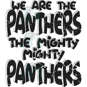 We are the Panthers Distressed Black White