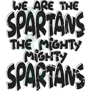 We are the Spartans Distressed Black White