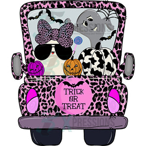 Pink Halloween Truck