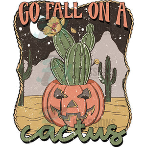 Go Fall on a Cactus pumpkin