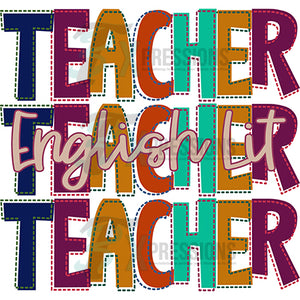 Stitched personalized Occupations TEACHER