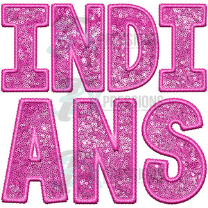 Indians Embroidery Sequin Pink