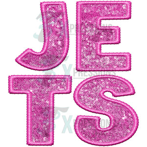 Jets Embroidery Sequin Pink