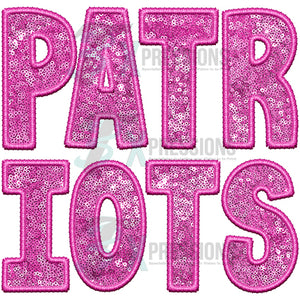 Patriots Embroidery Sequin Pink