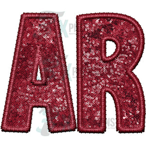 AR Embroidery Sequin Cardinal