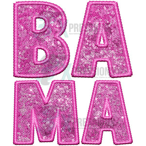 Bama Embroidery Sequin Pink