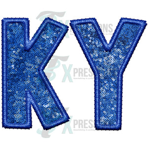 KY Embroidery Sequin Blue