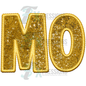 MO Embroidery Sequin Yellow Gold