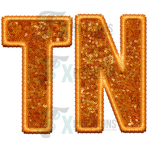 TN Embroidery Sequin Orange