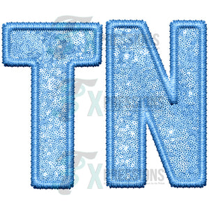 TN Embroidery Sequin Titans Blue
