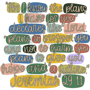 I know the Plans Jeremiah 29 11