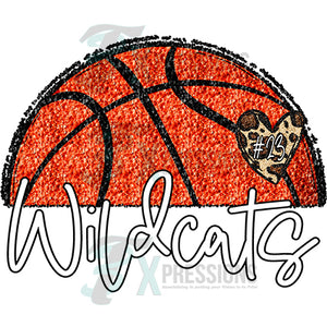 Personalized half Sequin Basketball