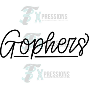 Hand Lettered Gophers
